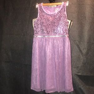 JUSTICE Purple Sequence Dress Girl’s Size 10